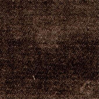 Dark brown granular texture, i64 fabric sample, uneven surface with small particles, subtle tonal variations, diffused lighting, dark background.
